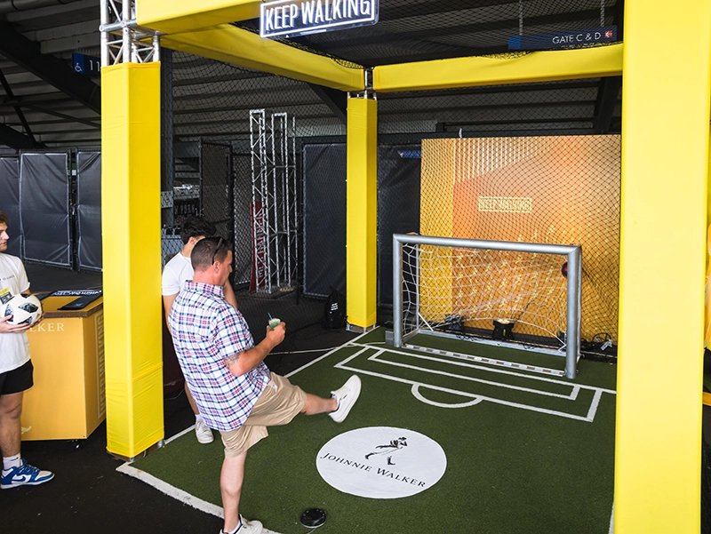 Soccer Player Kicking Ball